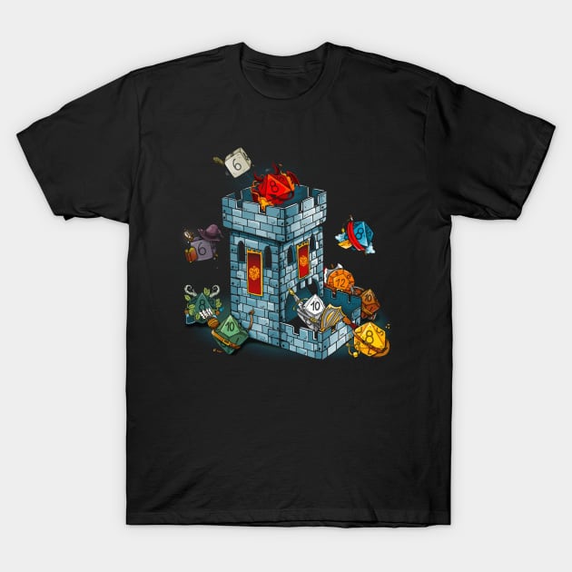 Dice Tower T-Shirt by Vallina84